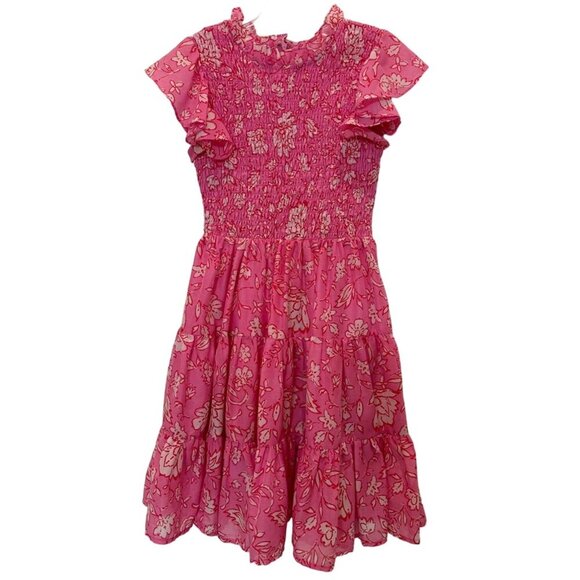 J.Marie The Rosie Ruched Smocked Mini Dress Pink Size XS - Picture 2 of 10